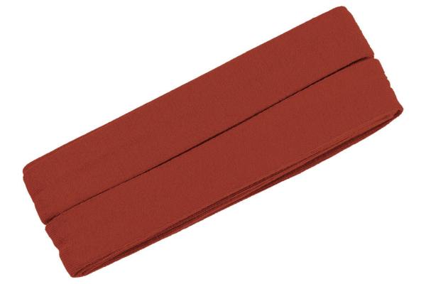 Oaki Doki Jersey Schrägband gefalzt 3m Coupon Rostbraun